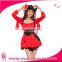 Hot Red Young Girls Pirate Fancy Costume Cosplay Gangster Adult Costume