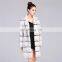 Women's Whole Mink Fur Outerwear Luxury Coat with Stand Collar Overcoat
