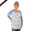 Long sleeve Casual floral print plus size ladies tops