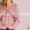 Factory cotton hoodie blank distressed hoodie v neck lace up hoodie