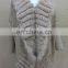 Charm Fur Knit Cable Cardigan Elegant Style Knitted Fur Overcoat Fashionable Rabbit Fur Knitting Shawl Coat