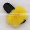 High quality fluffy and soft real fox fur slides for girls and women