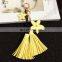 Metal Flower tassel keyring