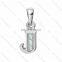 Wholesale Stainless Steel Jewelry Charms Alphabet Letter S Pendant,Crystal Alphabet Pendant