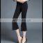 Srping Summer Fashion Flexible Elegant Women Office Lday Slit Bell Bottom Slim Flared 3/4 Georgette slim Pants