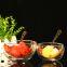 Cheap handmade Heat resistant borosilicate glass double wall glass salad bowls