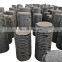 EN124 E600 ductile iron square anti-settling vented self-locking smart manhole cover