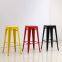modern cheap industrial stackable metal bar stools