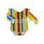 infant Romper Baby Girl Twins Outfit Long Sleeve Ruffle Bodysuit serape patternfactory direct sale cheap