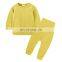 RTS Solid color Autumn Cotton Pajama for boys and girls