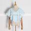 Patchwork Ruffles Short Sleeve Sexy 2020 Summer For Women Shirt Clothing Casual