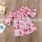 Kids Toddler Baby Girl Clothes Anna Dress Cotton 3/4 Sleeve Princess Casual Party Tutu Dres valentine's day Outfit