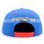 colorful blue embroidery cap snapback made in china factory