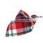 Pet Washable Triangle Plaid Pet Bandanas Adjustable Custom Dog Scarf Bandana