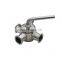 1.5 inch Stainless Steel 3 way Sanitary plug valve with tri clamp ends