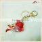 Top Quality Gold Colorful Crystal Fish Keychain