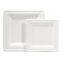 Eco friendly Bagasse ??20 x 20 x 1.5 cm Disposable Dishes, Sugar Cane White Square Bleached Plate Party Plates