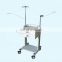Hospital Movable Equipment Crash Cart Instrument Trolley with IV Pole