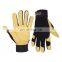 HANDLANDY Golden Deerskin Leather Gloves Mechanic Work Gloves Safety