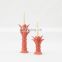 modern morandi white black yellow red color home pieces ceramic pineapple decor candle holder