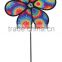 Colorful flower wheel garden wind spinner