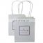 Private logo durable handbag card paper bag luxury packaging with handles for wine gift packing with gold or sliver logo on side