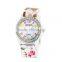 hot silicone watch , diamond geneva quartz watch water resistant