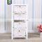 White 4 Maize Drawer Storage Unit Wooden cabinet