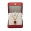 Factory direct supply customized red leather convex edge jewelry box pendent box