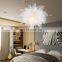Decorative LED Yarn Flower Pendant Light for Cafe Bar and Dining Room LED Floral Chandelier Creative Hotel Ceiling Lamp