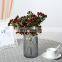 New Design Wholesale Stripe Modern Wedding Creative Large Round Clear Grey Glass Pot Flower Vase Home Decor Decorative Tabletop