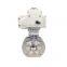 Latest design electric stainless steel ball valve Italian V-type ball valve