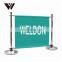 Square Pipe/Tube Frame Expandable Outdoor Cafe Barrier For Advertising Safety Breeze Barrier Advertising Banner Custom
