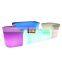 Outdoor Acrylic Plastic Garden Hotel Furniture Sofa Chair Bench With Colorful LED Lights