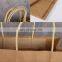 Wholesale Eco Friendly Bread Coffee Gift Packing Bags Stand Up Pouch Shopping Custom Logo Brown Kraft Paper Bag With Handles