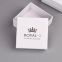 MOQ 100 Personalized White Cardboard Paper Bracelet Necklace Jewelry Boxes Packaging