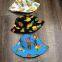 Fruit basin hat fisherman hat orange, sugar orange, orange, lemon and lime dress collocation