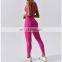 Custom Logo Free Match Fitness Clothing Butt Lift Leggings Full Zip Jacket Gym ActiveWear 4Piece Workout Yoga Suit Set For women