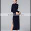 Sexy split package hip party knit sweater dress for women