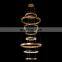 Custom luxury hotel lobby stairwell high ceiling multiple ring pendant lighting chandelier