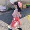Summer Countryside Style Top and cropped pants set for primary and secondary school girls