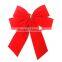 2016 Velvet Butterfly Ribbon Tie Bow with Jingle Bells in Red Color
