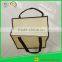 strong sewing box type / square bottom light yellow nonwoven handle bag ziplock