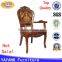 French solid wood dining antique carved back chair for restaurant used dining chair