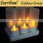 2016 New arrival led rechargeble night light yellow candle tea light