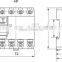 MCB Circuit Breaker for DIN Rails,CAL2-63(Electro-magnetic Type)RCCB Residual Current Circuit Breaker