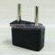 Black Copper US to EU AC Power Plug Travel Converter Adapter