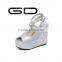 GDSHOE latest fashion ladies concise wedges and high heel sandals