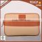 CT1-0003 Reshine Change Color PU Trim Canvas Cosmetic Bag Travel Wash Bag