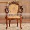 Classical brown vintage furniture easy dining chair in fabric